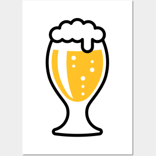 Pilsner Glass Bulgy (Beer Drinker / Pils / 2C) Posters and Art